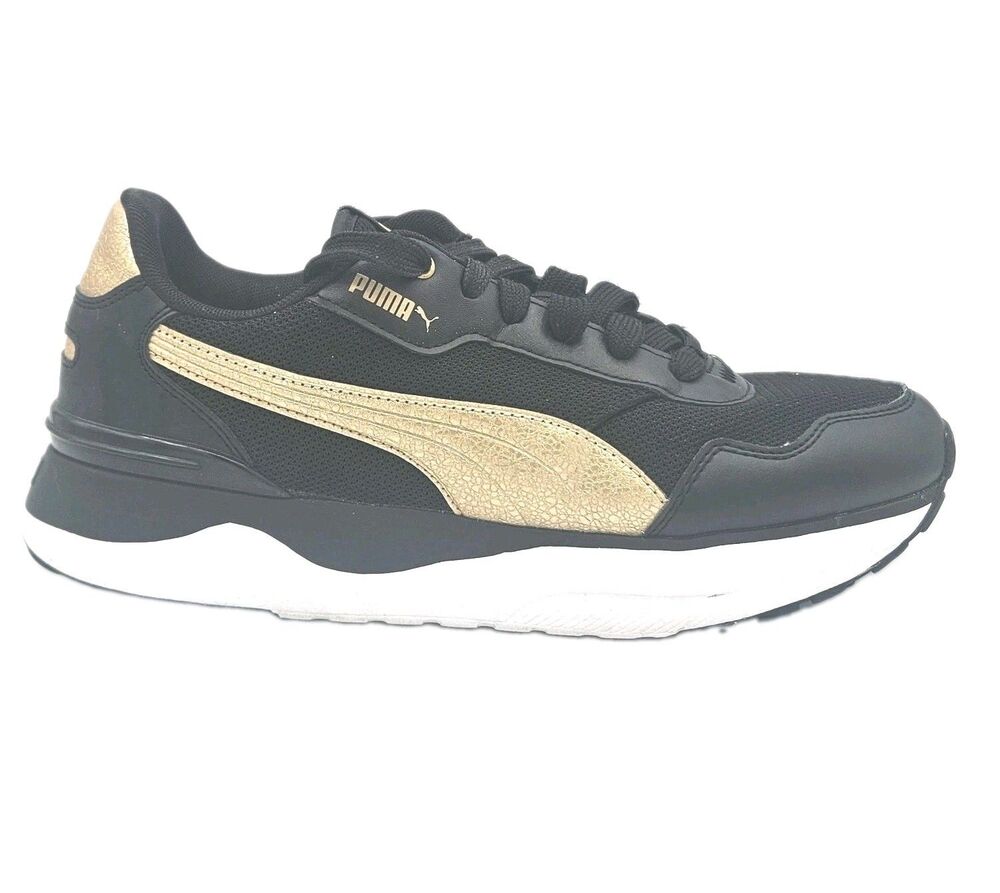 Puma R78 Voyage Space Metallic Women's Sneakers Black Gold US 9 Style 386468-01